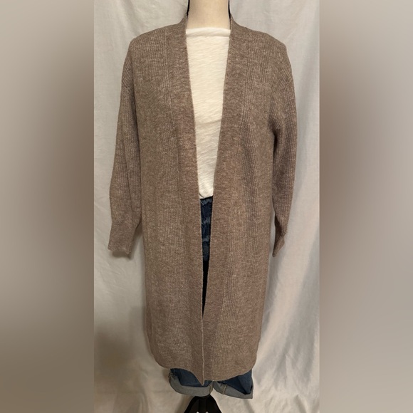 NWT H&M Taupe Long Cardigan - Picture 4 of 8